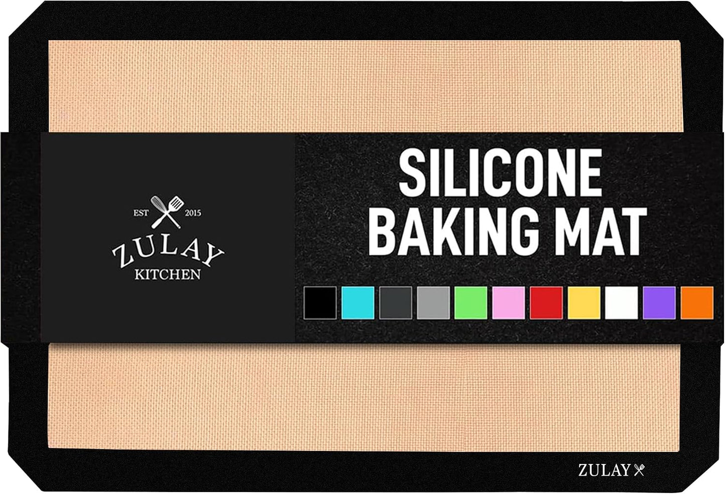 Silicone Baking Mat Sheet Set - Reusable Baking Mat Nonstick - Half Sheet Baking Mat For Oven (Black, 1 Pack)