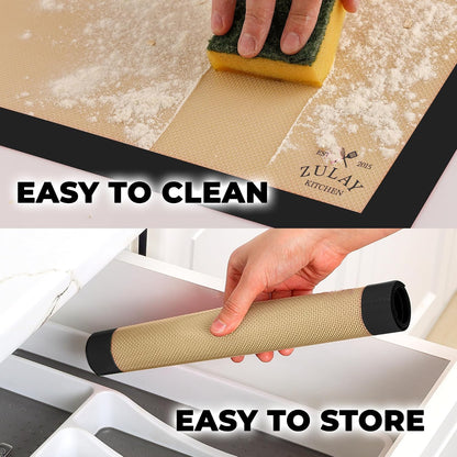 Silicone Baking Mat Sheet Set - Reusable Baking Mat Nonstick - Half Sheet Baking Mat For Oven (Black, 1 Pack)