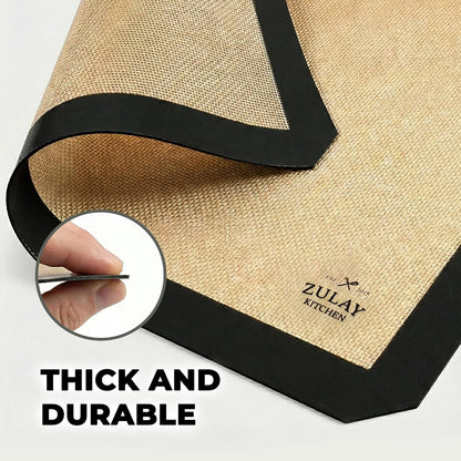 Silicone Baking Mat Sheet Set - Reusable Baking Mat Nonstick - Half Sheet Baking Mat For Oven (Black, 1 Pack)