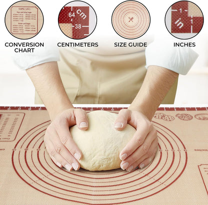 Silicone Baking Mat Sheet Set - Reusable Baking Mat Nonstick - Half Sheet Baking Mat For Oven (Black, 1 Pack)
