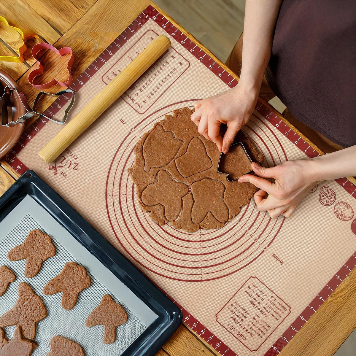 Silicone Baking Mat Sheet Set - Reusable Baking Mat Nonstick - Half Sheet Baking Mat For Oven (Black, 1 Pack)