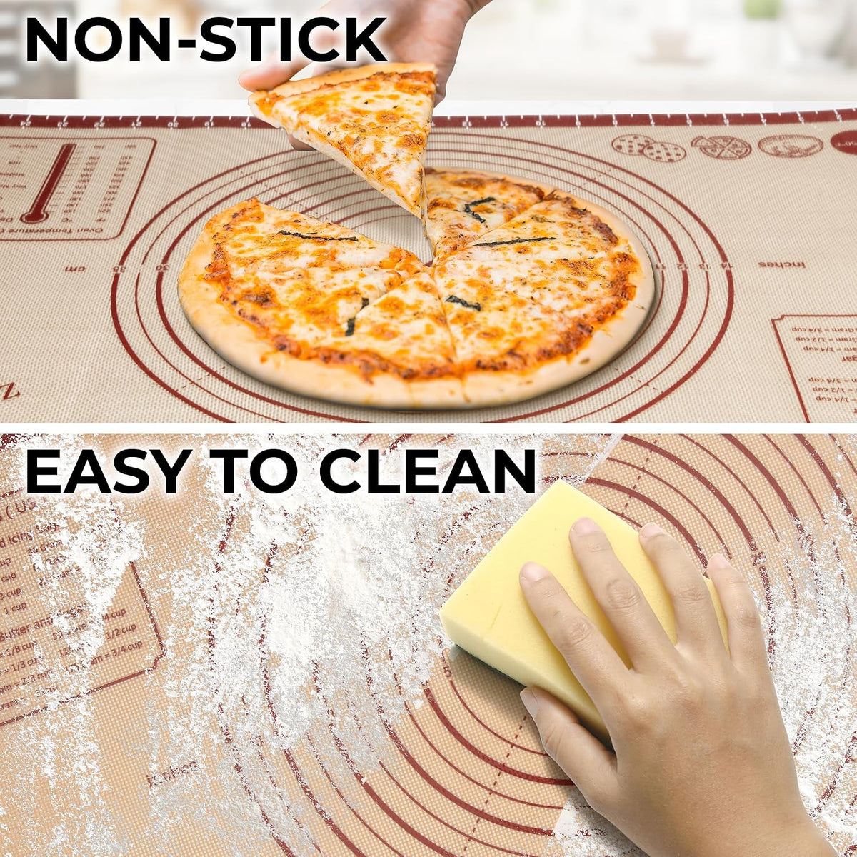 Silicone Baking Mat Sheet Set - Reusable Baking Mat Nonstick - Half Sheet Baking Mat For Oven (Black, 1 Pack)