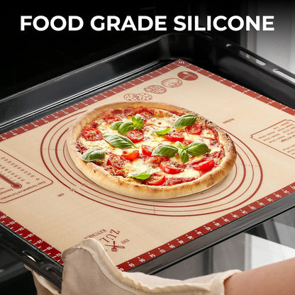 Silicone Baking Mat Sheet Set - Reusable Baking Mat Nonstick - Half Sheet Baking Mat For Oven (Black, 1 Pack)