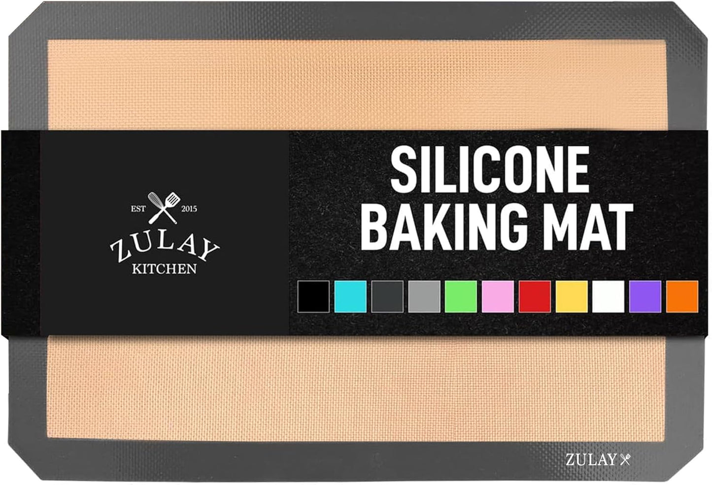 Silicone Baking Mat Sheet Set - Reusable Baking Mat Nonstick - Half Sheet Baking Mat For Oven (Black, 1 Pack)