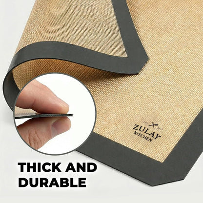 Silicone Baking Mat Sheet Set - Reusable Baking Mat Nonstick - Half Sheet Baking Mat For Oven (Black, 1 Pack)