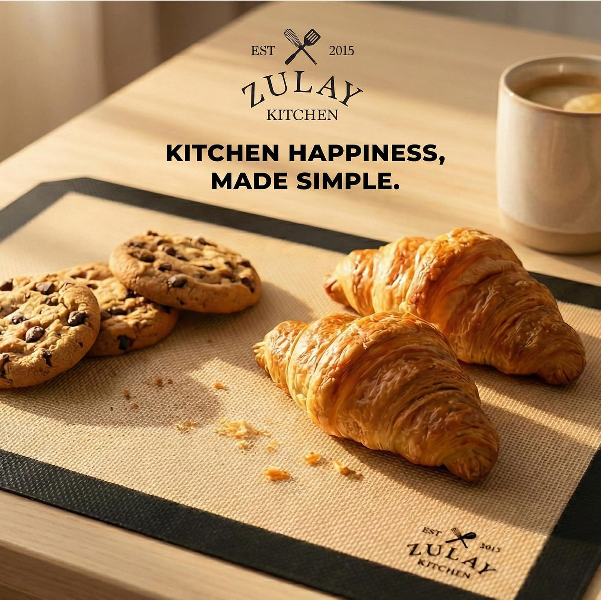Silicone Baking Mat Sheet Set - Reusable Baking Mat Nonstick - Half Sheet Baking Mat For Oven (Black, 1 Pack)