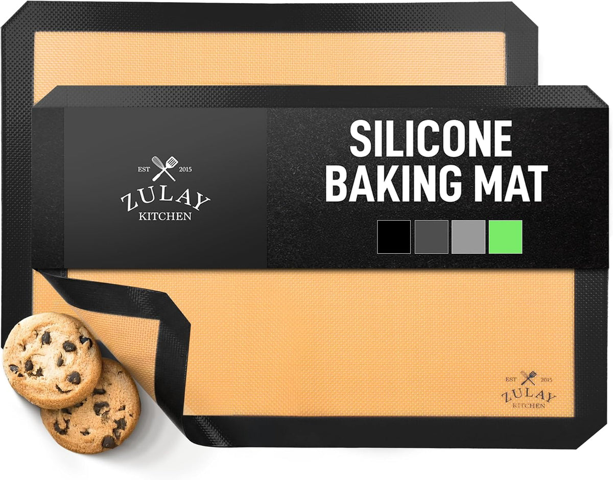 Silicone Baking Mat Sheet Set - Reusable Baking Mat Nonstick - Half Sheet Baking Mat For Oven (Black, 1 Pack)