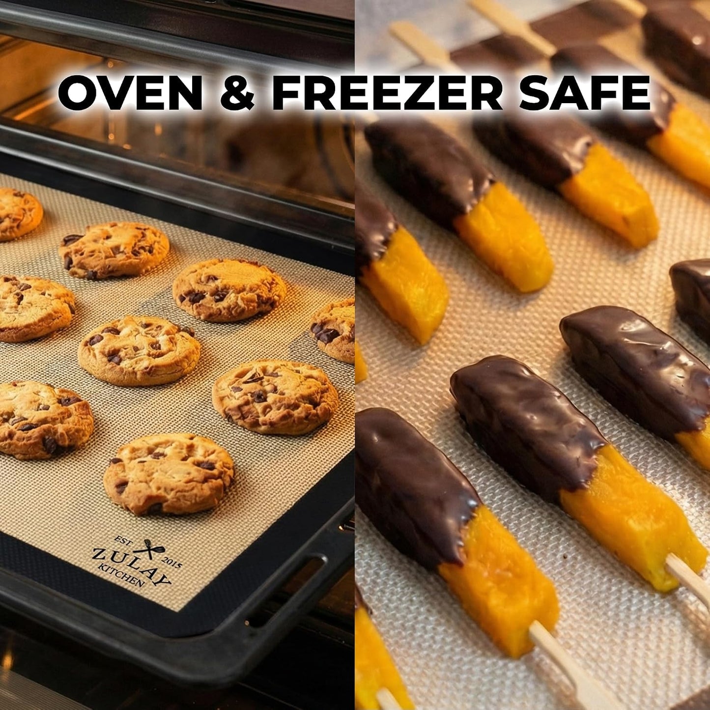 Silicone Baking Mat Sheet Set - Reusable Baking Mat Nonstick - Half Sheet Baking Mat For Oven (Black, 1 Pack)