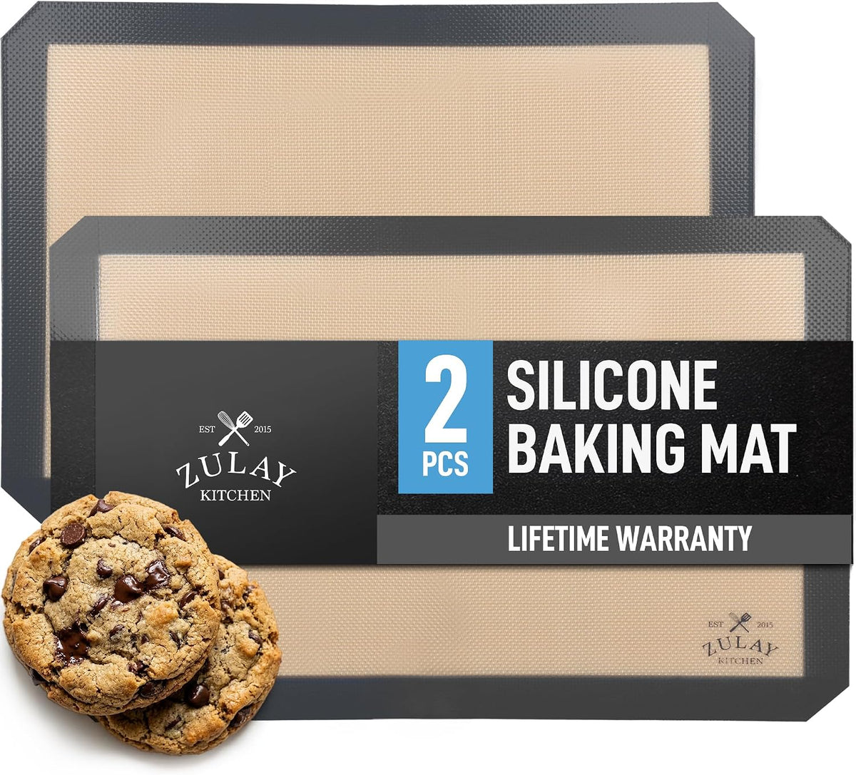 Silicone Baking Mat Sheet Set - Reusable Baking Mat Nonstick - Half Sheet Baking Mat For Oven (Black, 1 Pack)