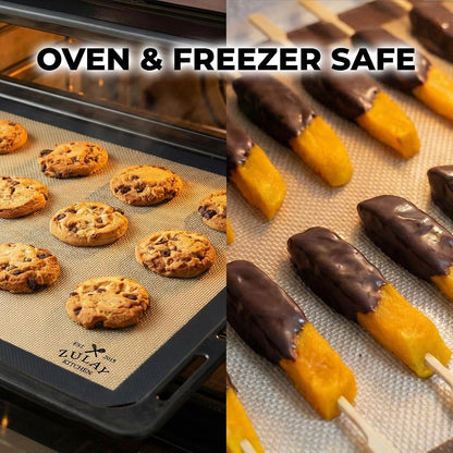 Silicone Baking Mat Sheet Set - Reusable Baking Mat Nonstick - Half Sheet Baking Mat For Oven (Black, 1 Pack)