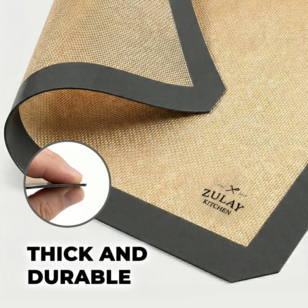 Silicone Baking Mat Sheet Set - Reusable Baking Mat Nonstick - Half Sheet Baking Mat For Oven (Black, 1 Pack)