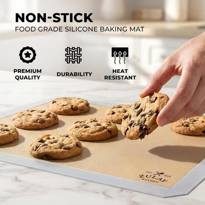Silicone Baking Mat Sheet Set - Reusable Baking Mat Nonstick - Half Sheet Baking Mat For Oven (Black, 1 Pack)