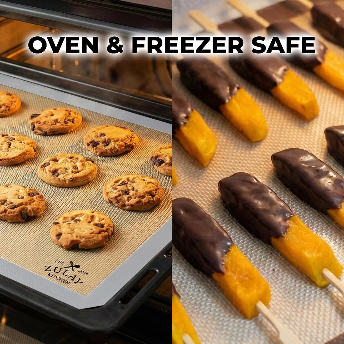 Silicone Baking Mat Sheet Set - Reusable Baking Mat Nonstick - Half Sheet Baking Mat For Oven (Black, 1 Pack)