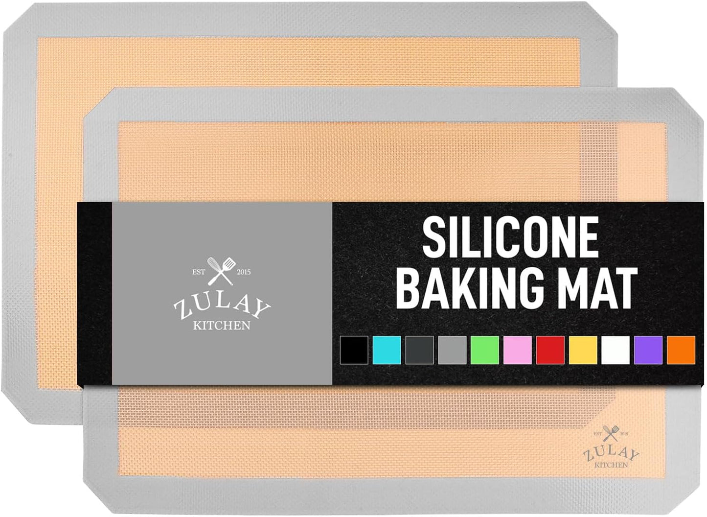Silicone Baking Mat Sheet Set - Reusable Baking Mat Nonstick - Half Sheet Baking Mat For Oven (Black, 1 Pack)