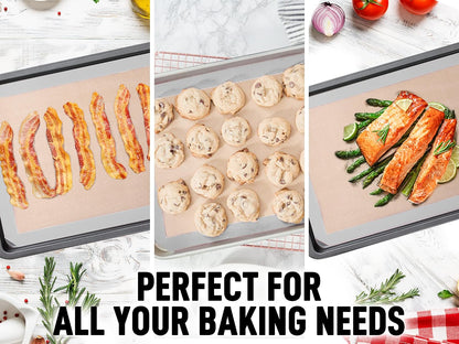 Silicone Baking Mat Sheet Set - Reusable Baking Mat Nonstick - Half Sheet Baking Mat For Oven (Black, 1 Pack)