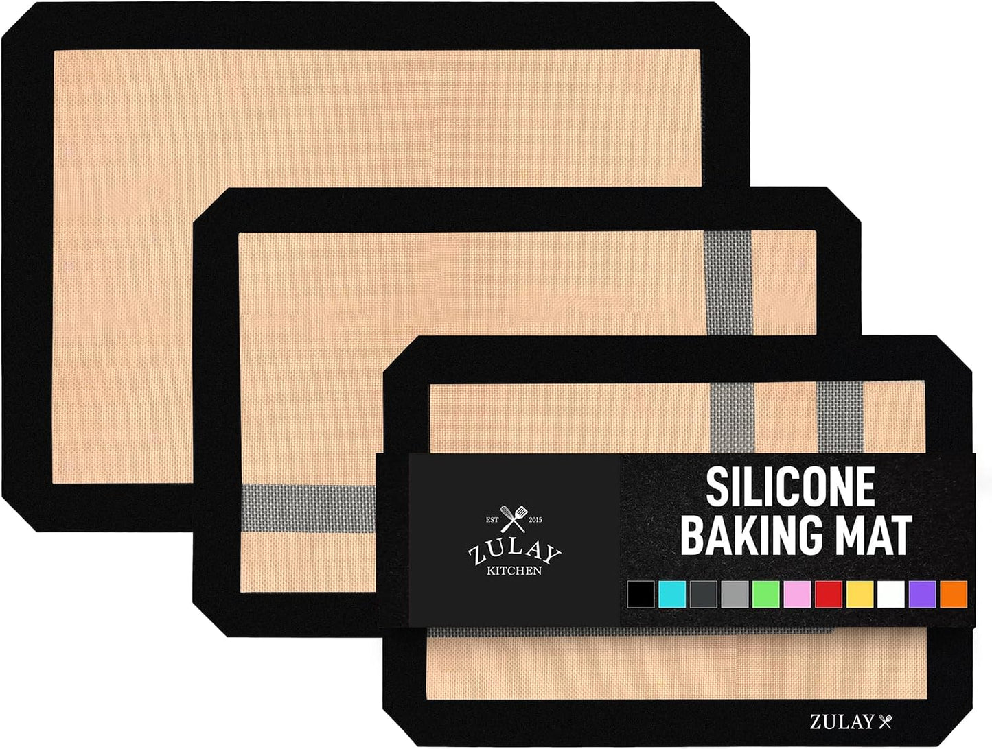 Silicone Baking Mat Sheet Set - Reusable Baking Mat Nonstick - Half Sheet Baking Mat For Oven (Black, 1 Pack)