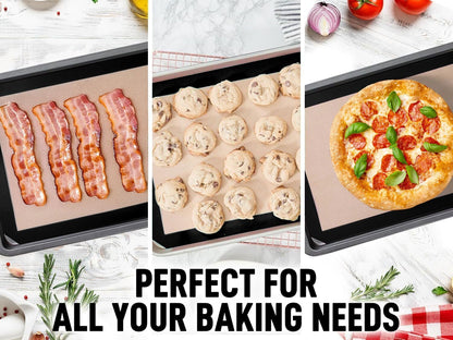 Silicone Baking Mat Sheet Set - Reusable Baking Mat Nonstick - Half Sheet Baking Mat For Oven (Black, 1 Pack)