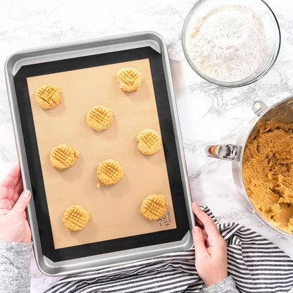 Silicone Baking Mat Sheet Set - Reusable Baking Mat Nonstick - Half Sheet Baking Mat For Oven (Black, 1 Pack)