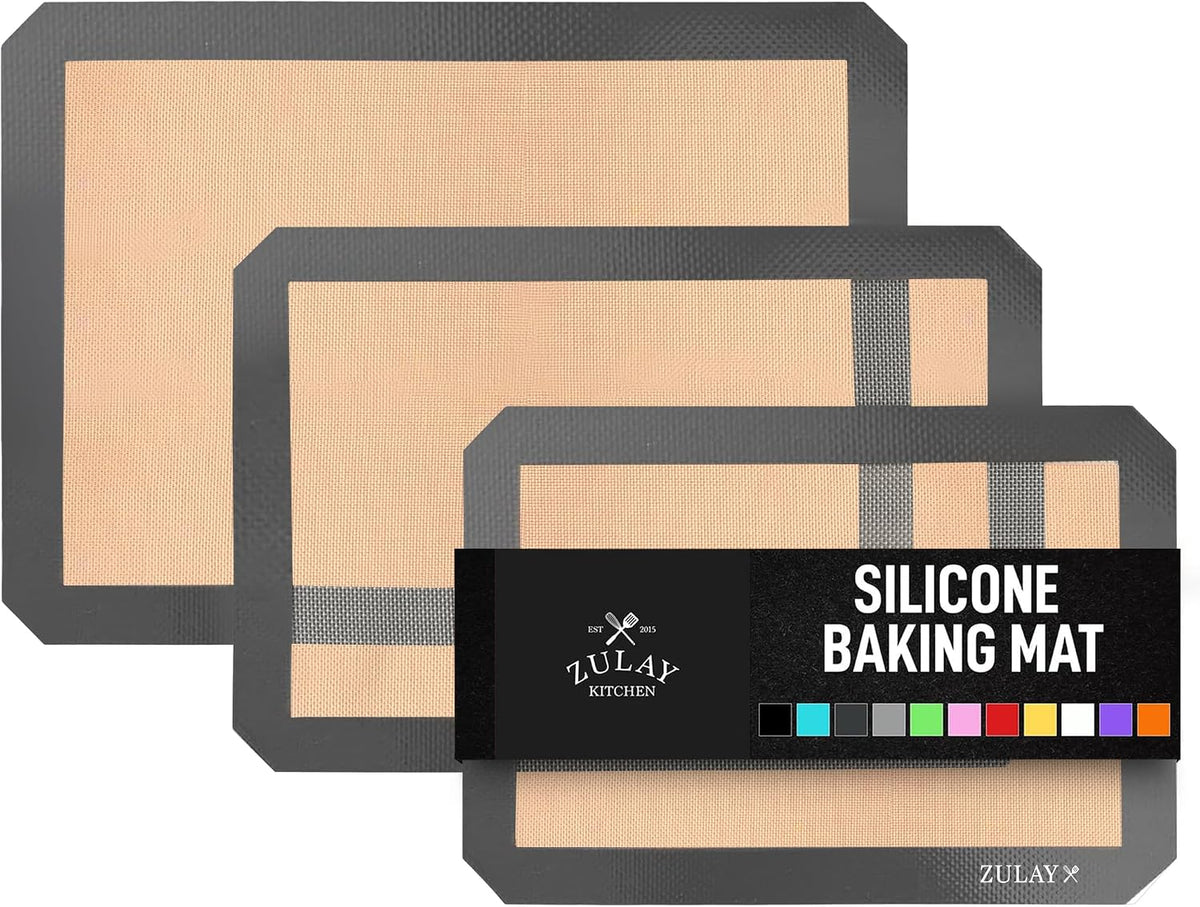 Silicone Baking Mat Sheet Set - Reusable Baking Mat Nonstick - Half Sheet Baking Mat For Oven (Black, 1 Pack)
