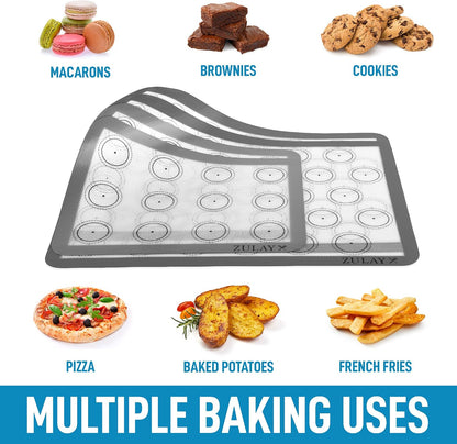 Silicone Baking Mat Sheet Set - Reusable Baking Mat Nonstick - Half Sheet Baking Mat For Oven (Black, 1 Pack)