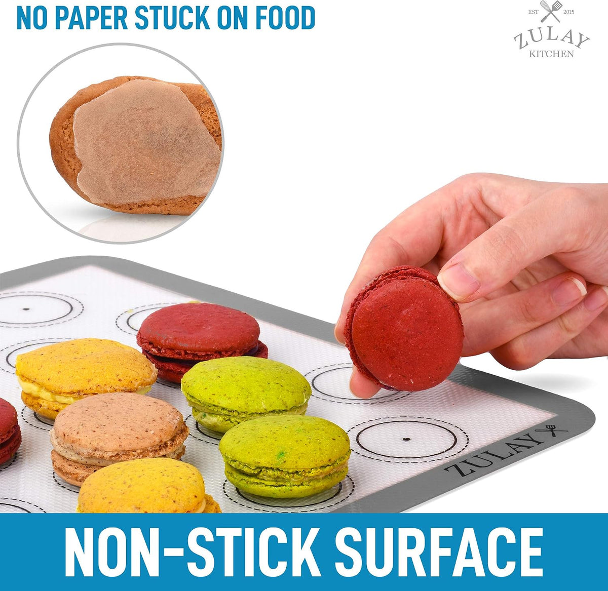 Silicone Baking Mat Sheet Set - Reusable Baking Mat Nonstick - Half Sheet Baking Mat For Oven (Black, 1 Pack)