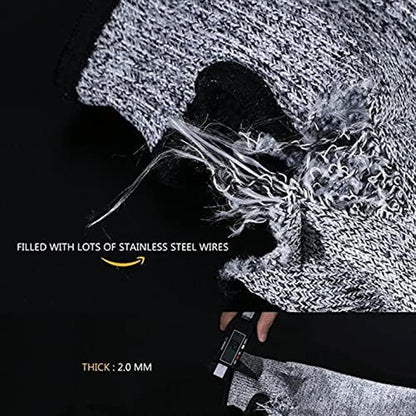 Cut Resistant Sleeves, Level 5 Protection, Slash Resistant Arm Sleeves, 14" Long, Sold By Pair (2Piece)