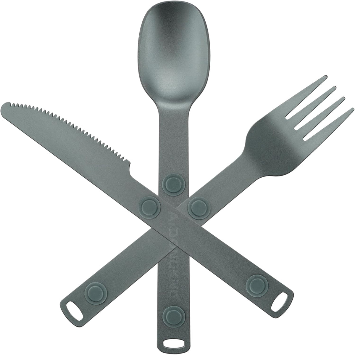 Magnetic Camping Cutlery Set, Knife Fork Spoon, 3-Pack, Orange | Aluminum Travel Flatware, Lightweight, Space Saving, Portable Travel Flatware, Easy Clean