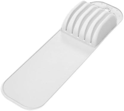 Classic In Drawer Knife Drawer Organizer, 5 Knives | non slip feet, rounded corners, secure blade slots, countertop block alternative, woman owned