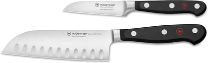 WÜSTHOF Classic 2-Piece Asian Knife Set, Black