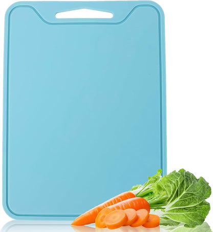 Flexible Cutting Boards, BPA Free Silicone Non-Slip Chopping Mat for Kitchen, Dishwasher Safe & Space-Saving with Hanging Hole (Purple)