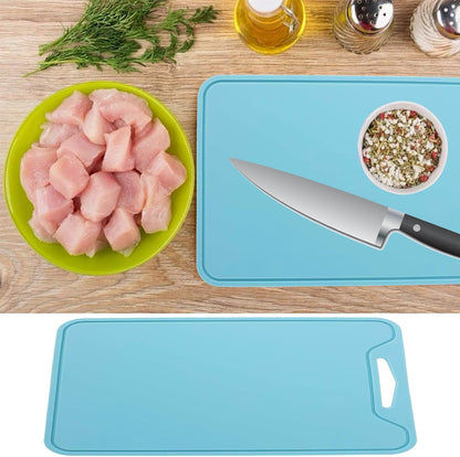Flexible Cutting Boards, BPA Free Silicone Non-Slip Chopping Mat for Kitchen, Dishwasher Safe & Space-Saving with Hanging Hole (Purple)