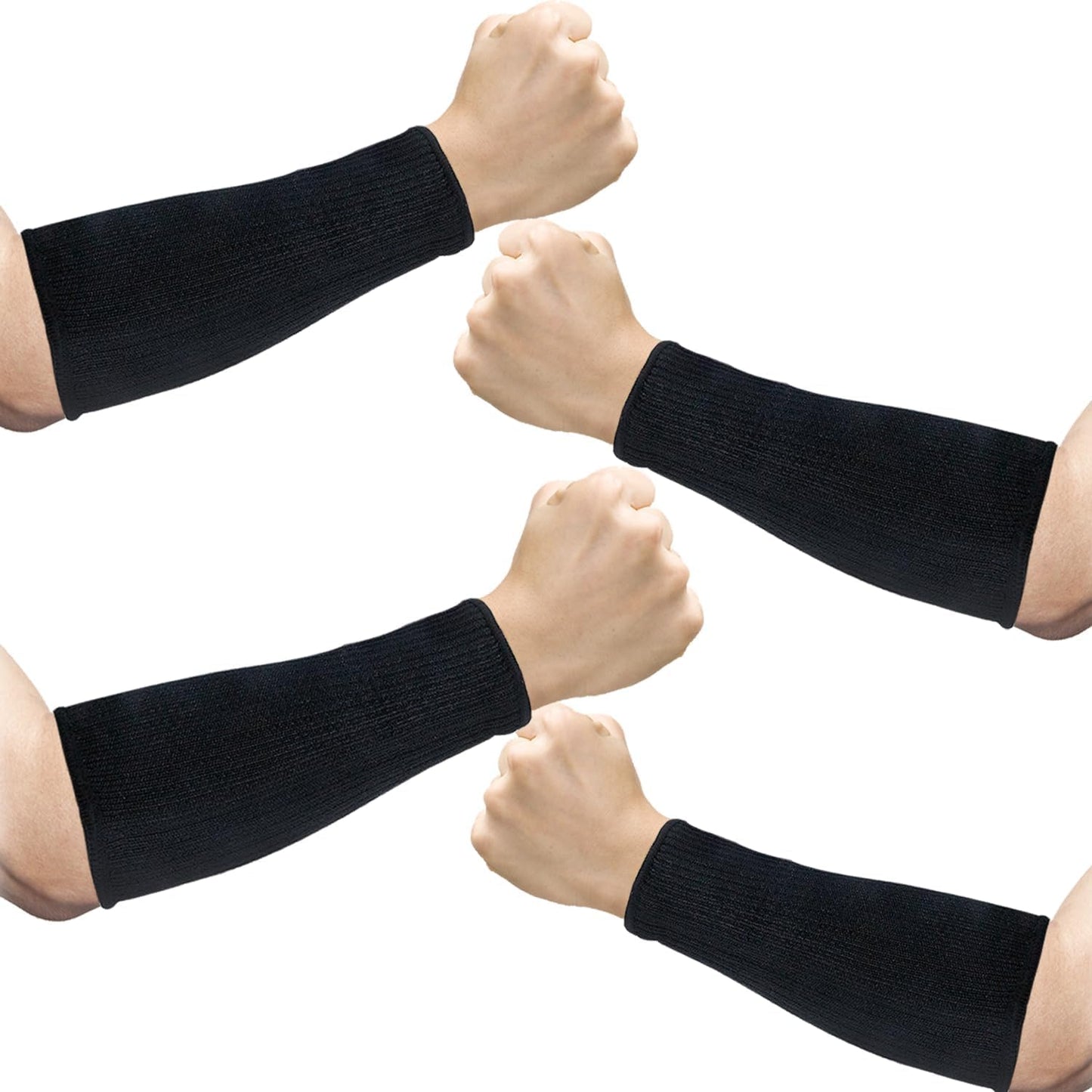 2 Pairs Level 5 Cut Resistant Arm Sleeves, Forearm Guards for Hand and Arm Protection Durable Work Glove Alternatives
