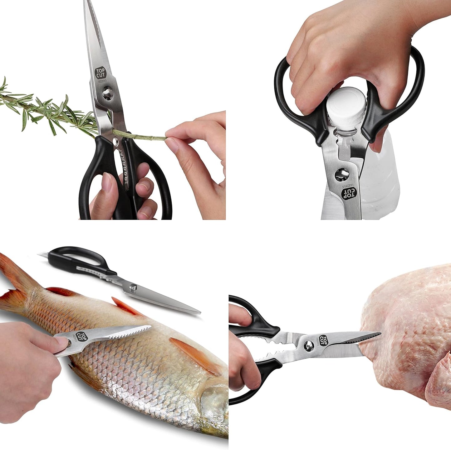 Top Cut 1022513 Heavy Duty Kitchen Shears and Multi Purpose Scissors, 9-Inch