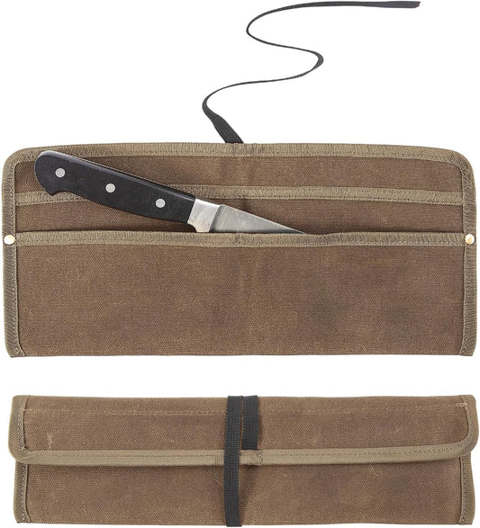 Chef Knife Sheath,Waxed Canvas Single Chef Knife Case Bag Roll for Traval,Sheaths for Chef's Kitchen knives,Tool Organizer Pouch Culinary Accessories Cooking Tools Roll,Gifts for Men