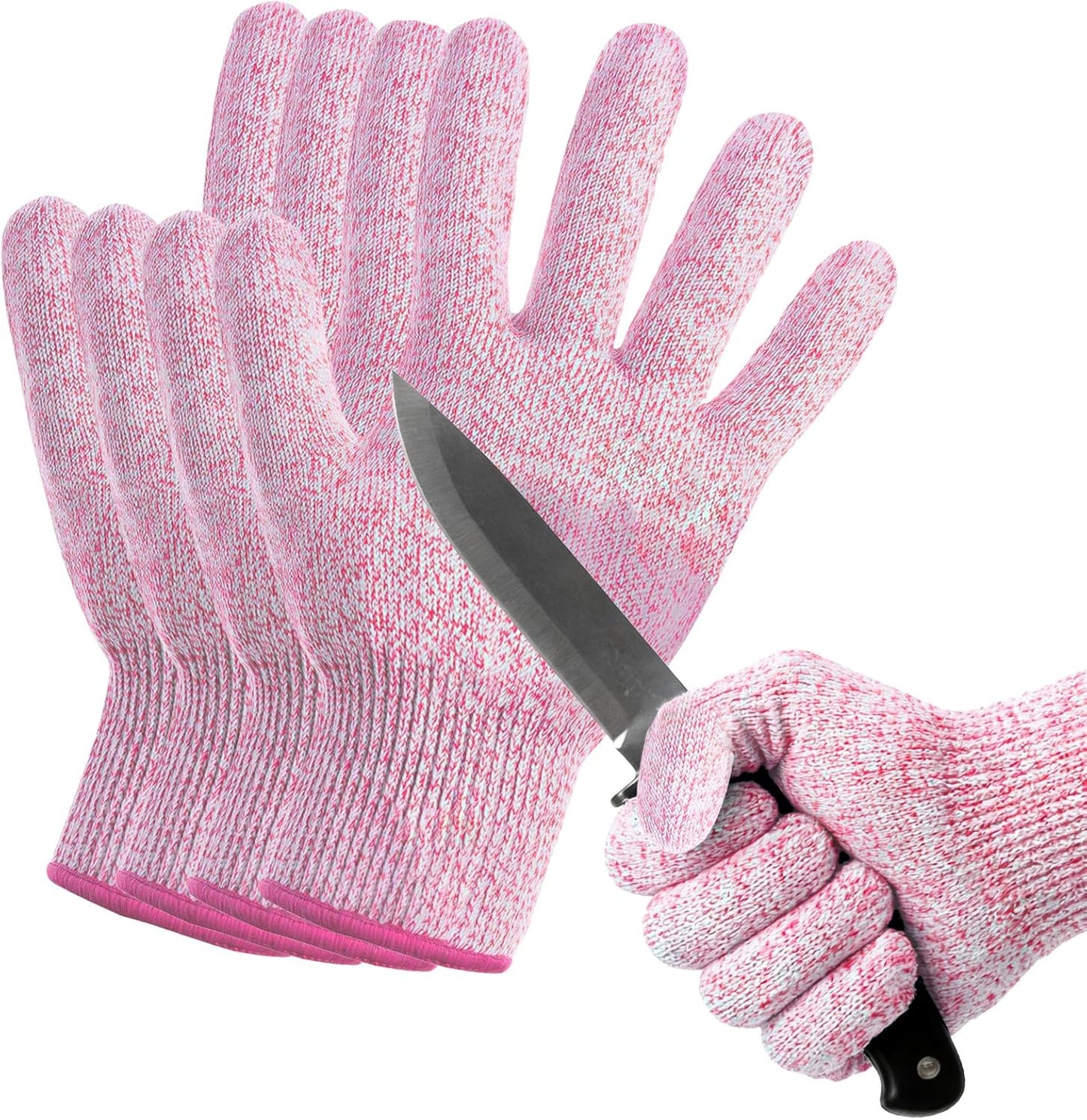4PCS Cut Resistant Gloves for Kids 4-6 Years Level 5 Protection Cutting Glove Food Grade for Fishing Garden Whittle