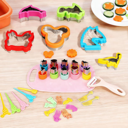 37PCS Kids Cooking Sets Real, Kids Cooking and Baking Gift Set with Storage Case Timer Kid Safe Knives Cutting Board, Toddler Real Kitchen Tools, Birthday Gifts for Girls Boys Age 3 - 8