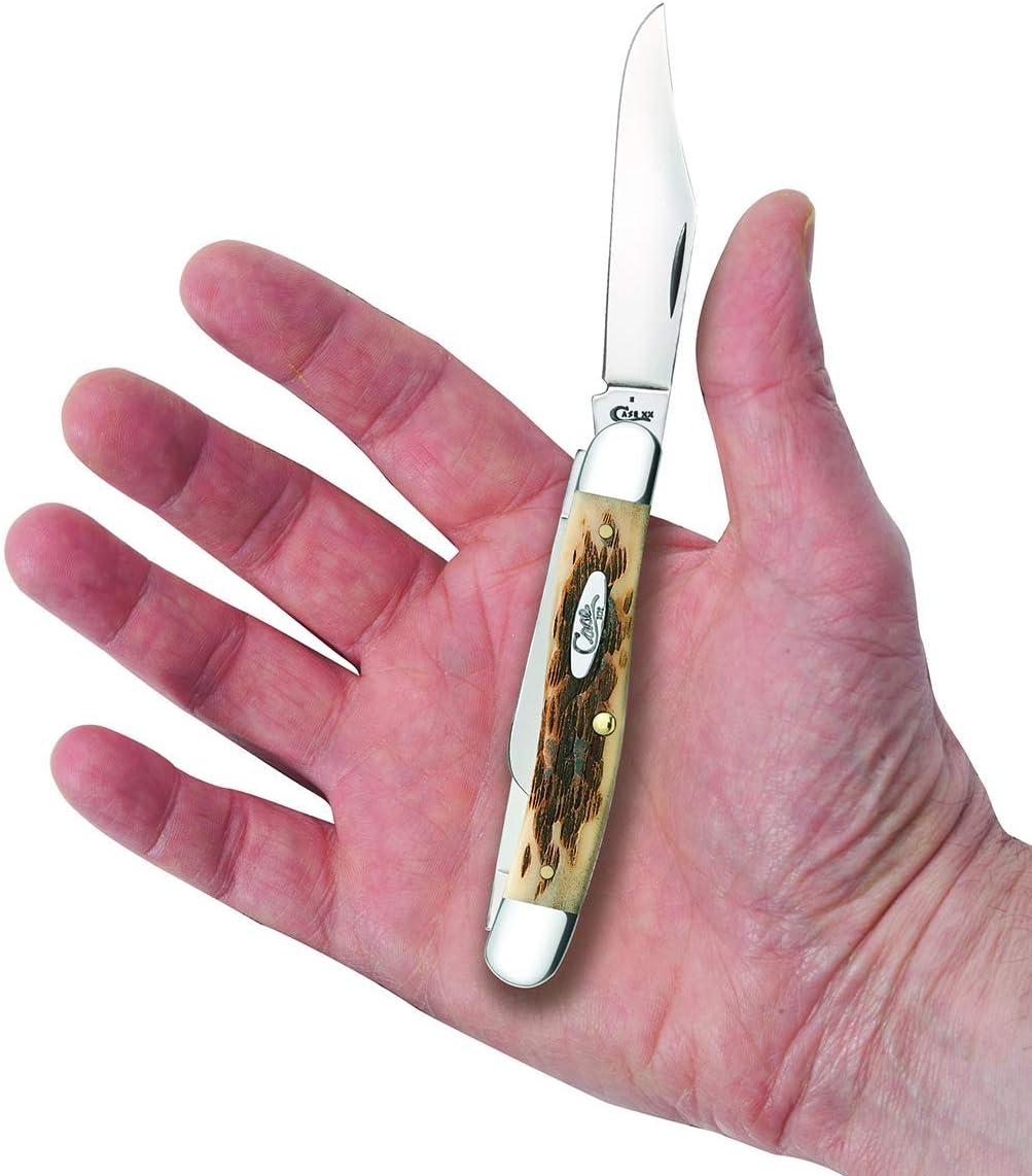 Case XX WR Folding Pocket Knife 3 Blade Stockman 3 7/8 Inches Closed (Amber Bone)