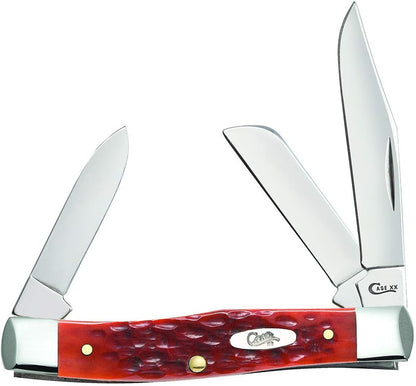 Case XX WR Folding Pocket Knife 3 Blade Stockman 3 7/8 Inches Closed (Amber Bone)