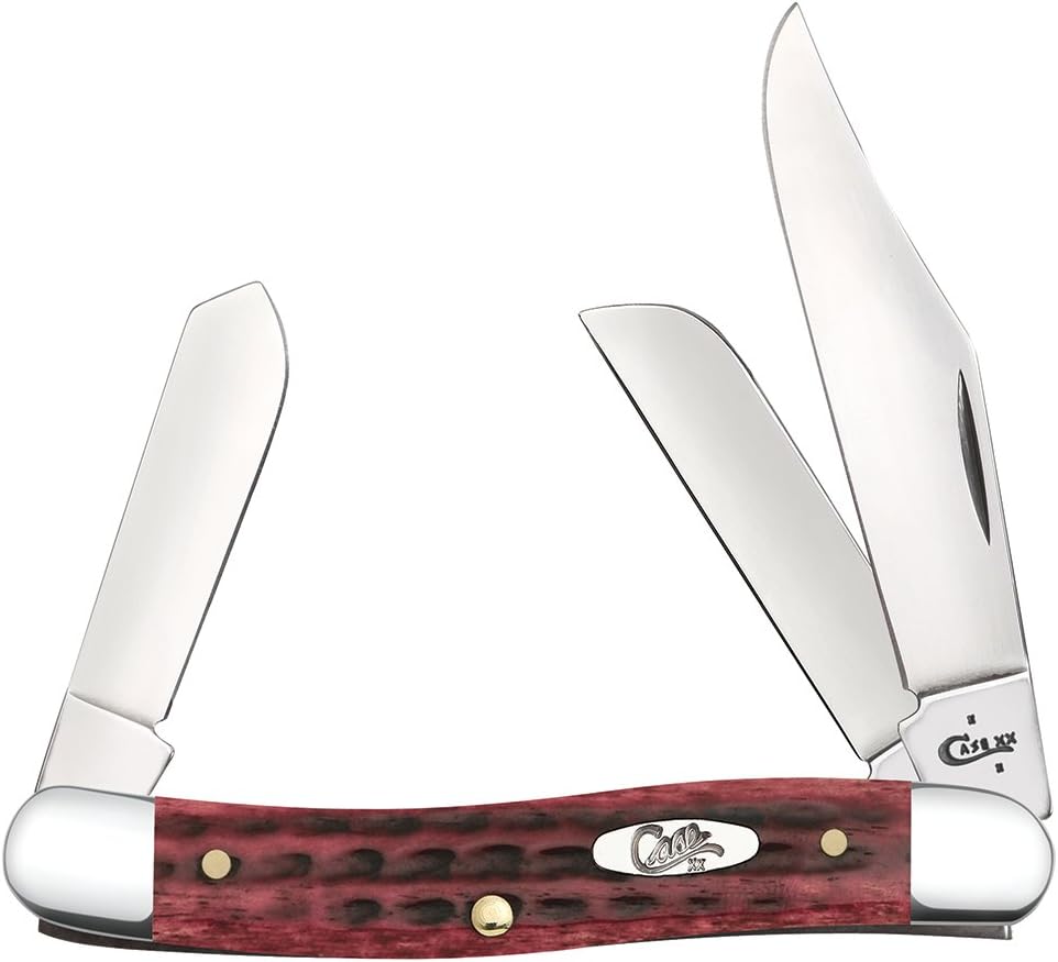 Case XX WR Folding Pocket Knife 3 Blade Stockman 3 7/8 Inches Closed (Amber Bone)