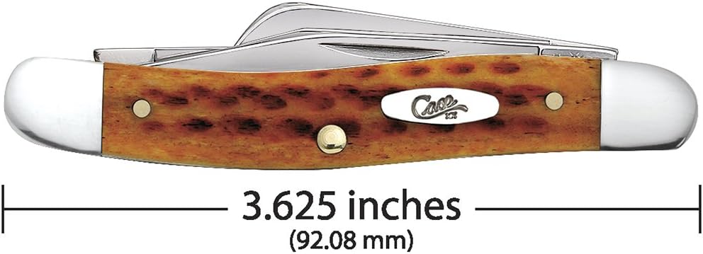 Case XX WR Folding Pocket Knife 3 Blade Stockman 3 7/8 Inches Closed (Amber Bone)
