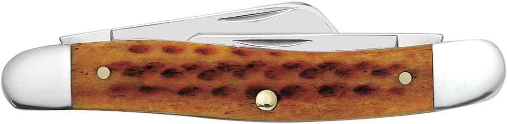 Case XX WR Folding Pocket Knife 3 Blade Stockman 3 7/8 Inches Closed (Amber Bone)