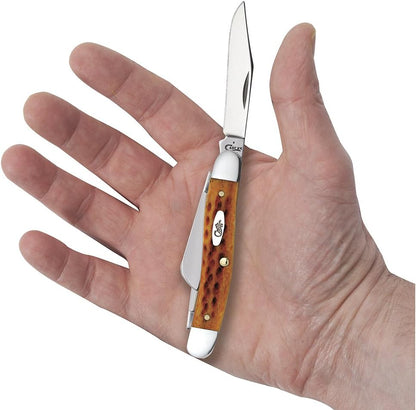 Case XX WR Folding Pocket Knife 3 Blade Stockman 3 7/8 Inches Closed (Amber Bone)
