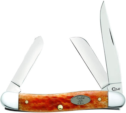 Case XX WR Folding Pocket Knife 3 Blade Stockman 3 7/8 Inches Closed (Amber Bone)