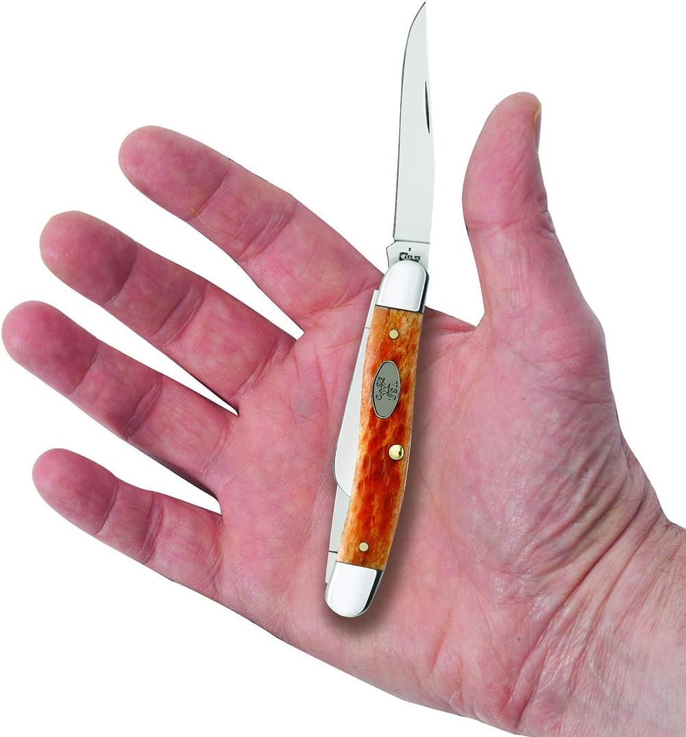 Case XX WR Folding Pocket Knife 3 Blade Stockman 3 7/8 Inches Closed (Amber Bone)