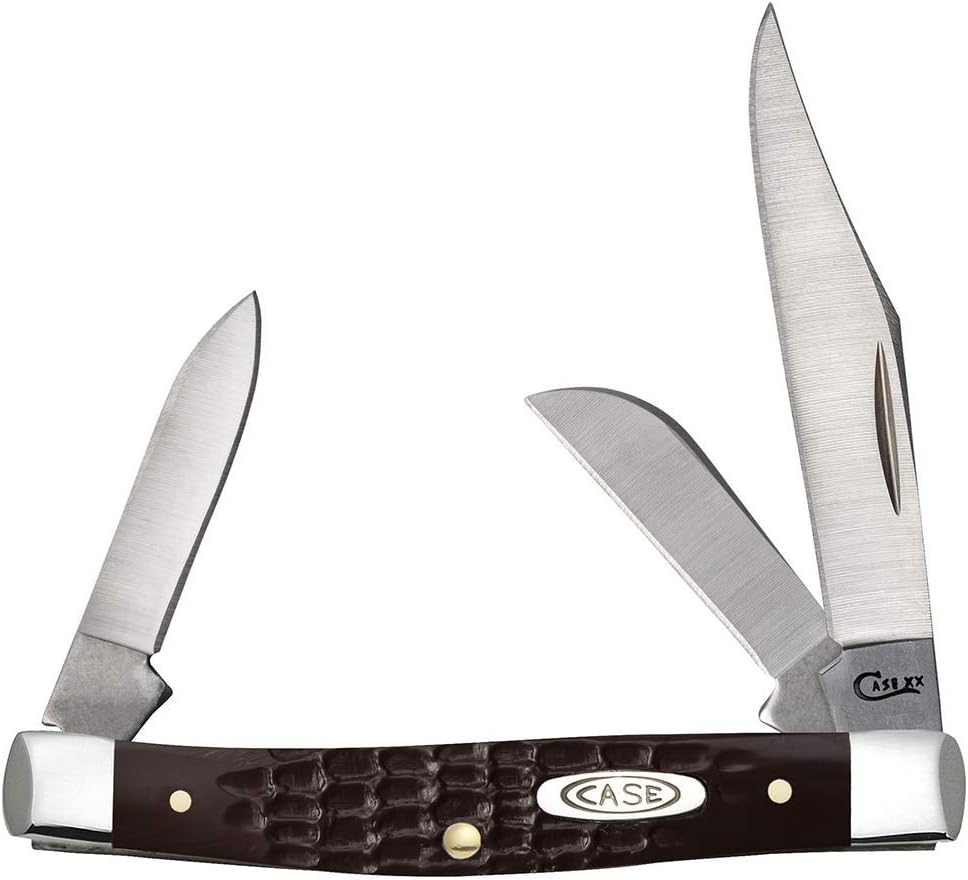 Case XX WR Folding Pocket Knife 3 Blade Stockman 3 7/8 Inches Closed (Amber Bone)