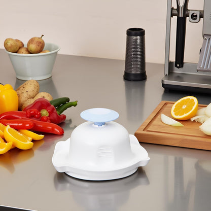 Blue Food Safety Holder for Mandolin or Grater, Finger Anti-Cut Protectors for Mandoline Slicer, Food Slicer Cutter Finger Guard