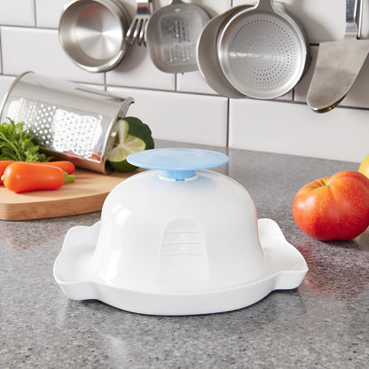 Blue Food Safety Holder for Mandolin or Grater, Finger Anti-Cut Protectors for Mandoline Slicer, Food Slicer Cutter Finger Guard
