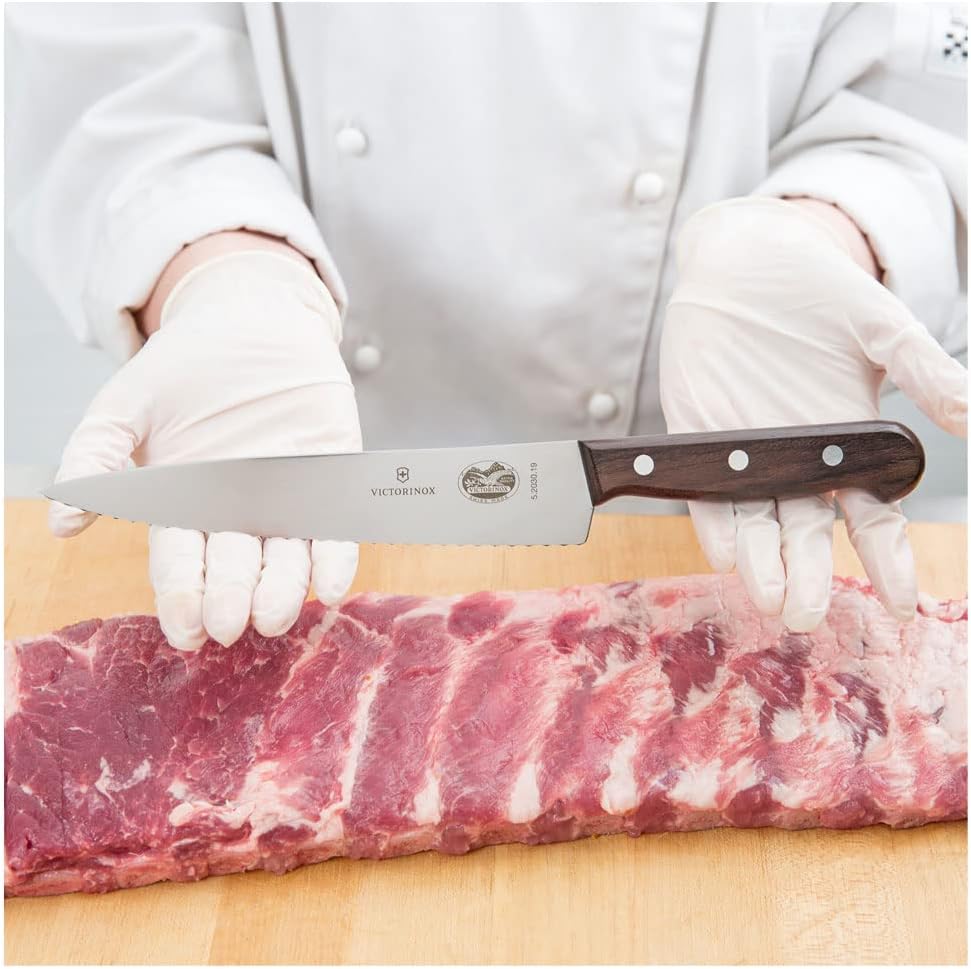 7-1/2-Inch Wavy Edge Chef's Knife/Carver, Rosewood Handle