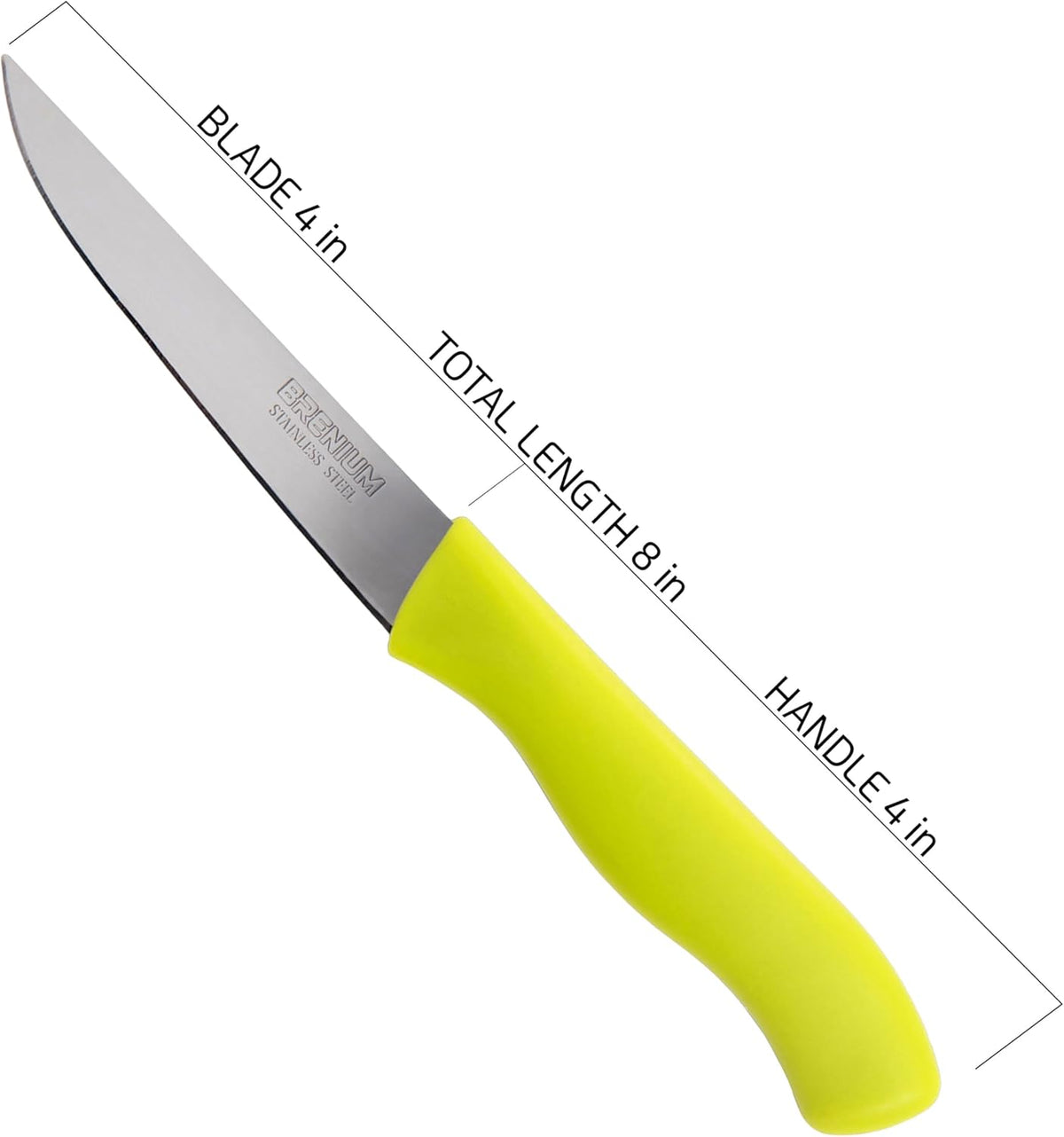 Paring Knife, 6-Piece Set, Knives with Straight Edge 4 Inch Blade, Stainless Steel, Spear Point, Fruit and Vegetable Cutting and Peeling, Black (Black, Serrated)