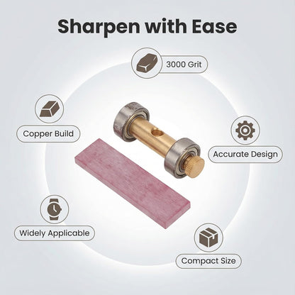 Watch Screwdriver Sharpener Set, Screwdriver Sharpening Tool 3000 Grit Copper Stone - Ideal for Watchmakers & Repair Shops